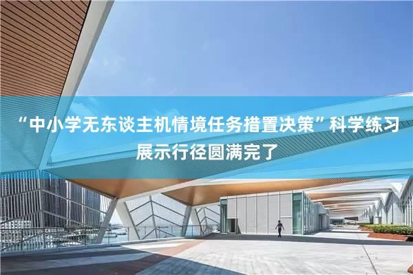 “中小学无东谈主机情境任务措置决策”科学练习展示行径圆满完了